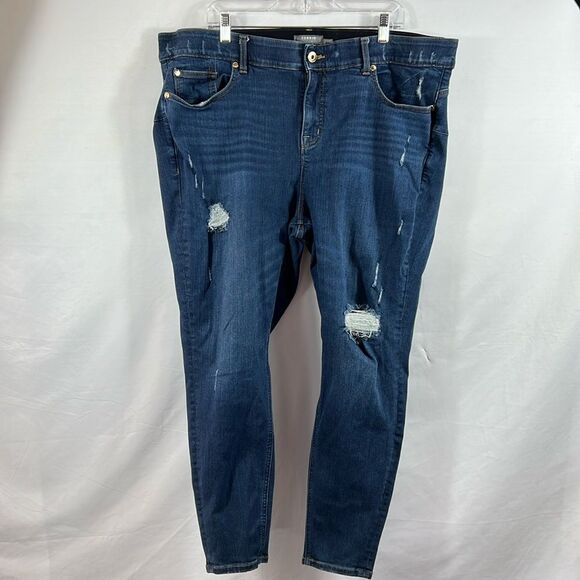 Torrid Womens Bombshell Skinny Distressed Stretch Jeans 0605 - Picture 1 of 14